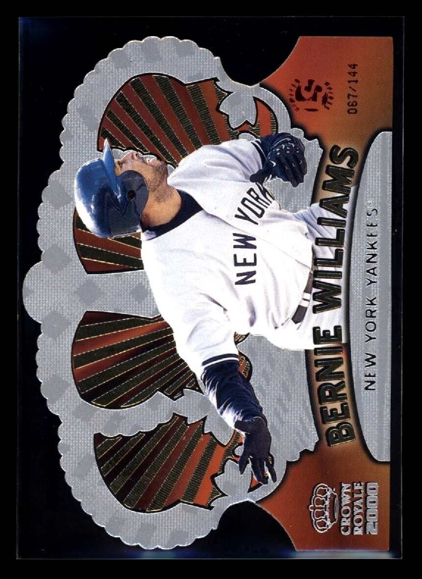 BERNIE WILLIAMS 2000 Pacific Crown Royale Limited Series #98 67/144 Baseball Parallel Serial Numbered - Hobby Gems