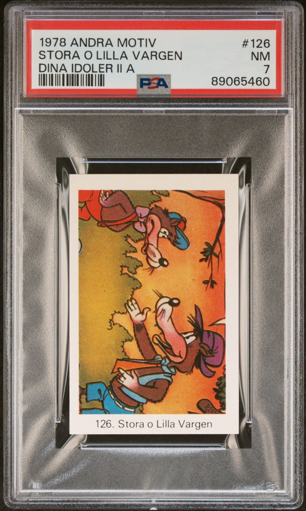 BIG AND LITTLE WOLF PSA 7 1978 Andra Motiv Dina Idoler II A Fairy Tales #126 Pop Culture Base Graded Cards - Hobby Gems