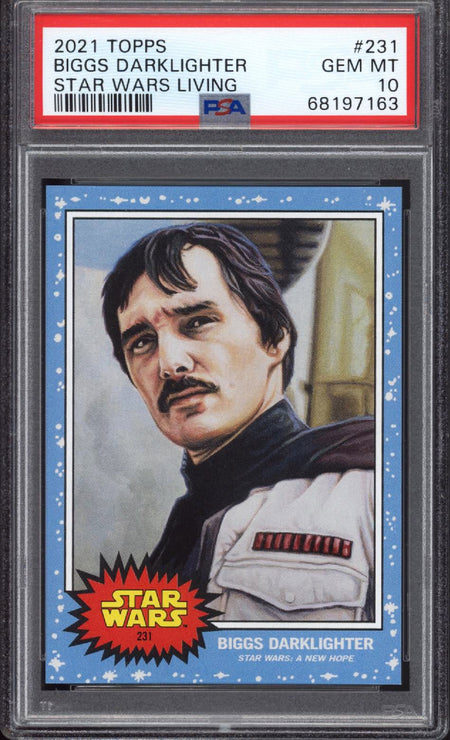 BIGGS DARKLIGHTER PSA 10 2021 Topps Star Wars Living #231 Star Wars Base Graded Cards - Hobby Gems