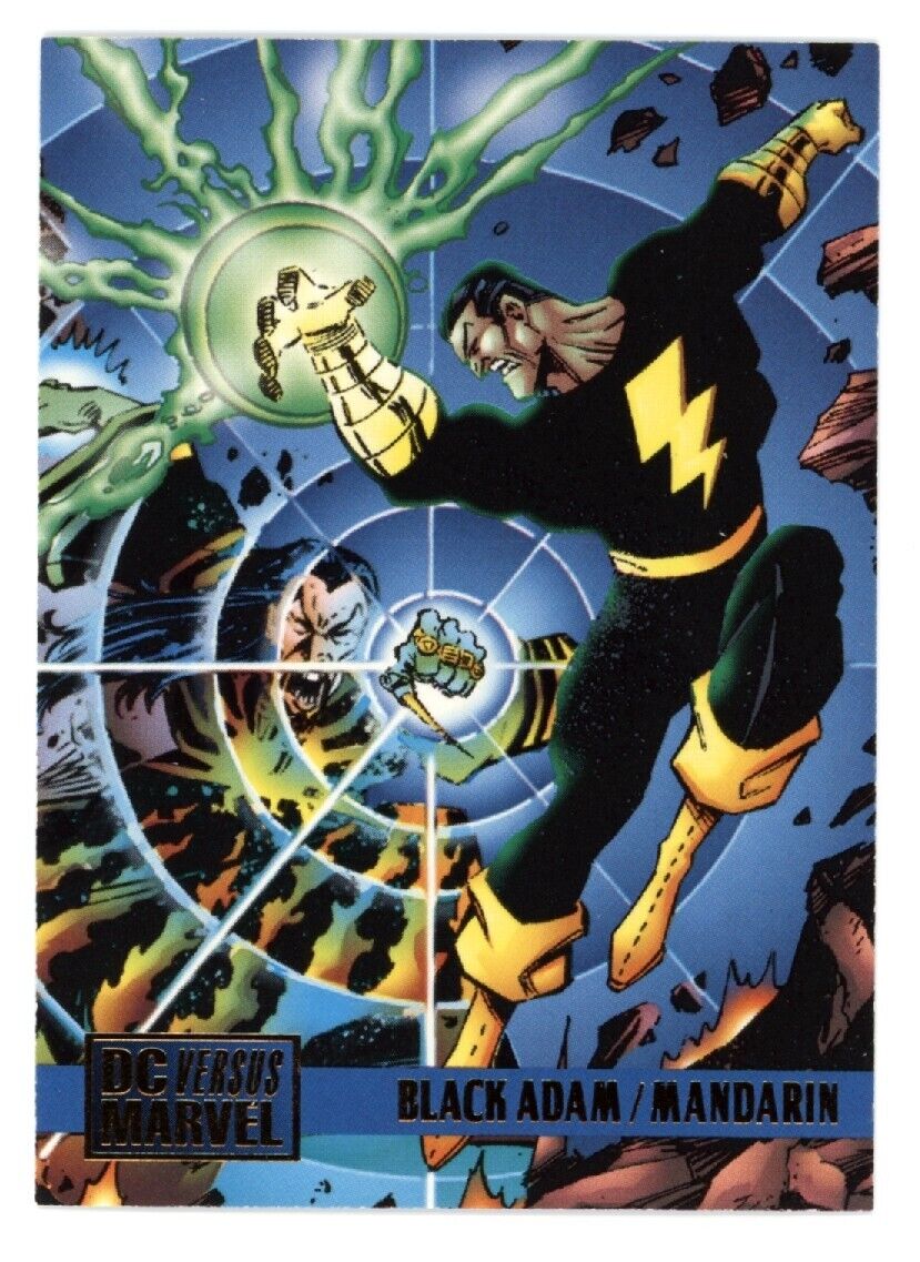 BLACK ADAM 1995 DC Versus Marvel Black Adam vs. Mandarin #86 *Quantity Marvel Base - Hobby Gems