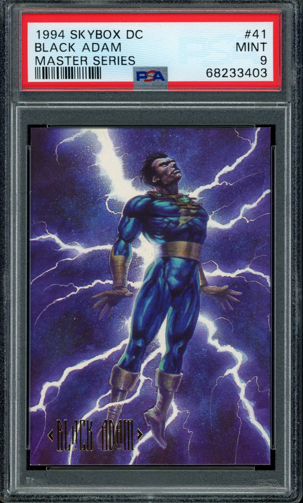 BLACK ADAM PSA 9 1994 Skybox DC Master Series #41 C1 DC Comics Base Graded Cards - Hobby Gems