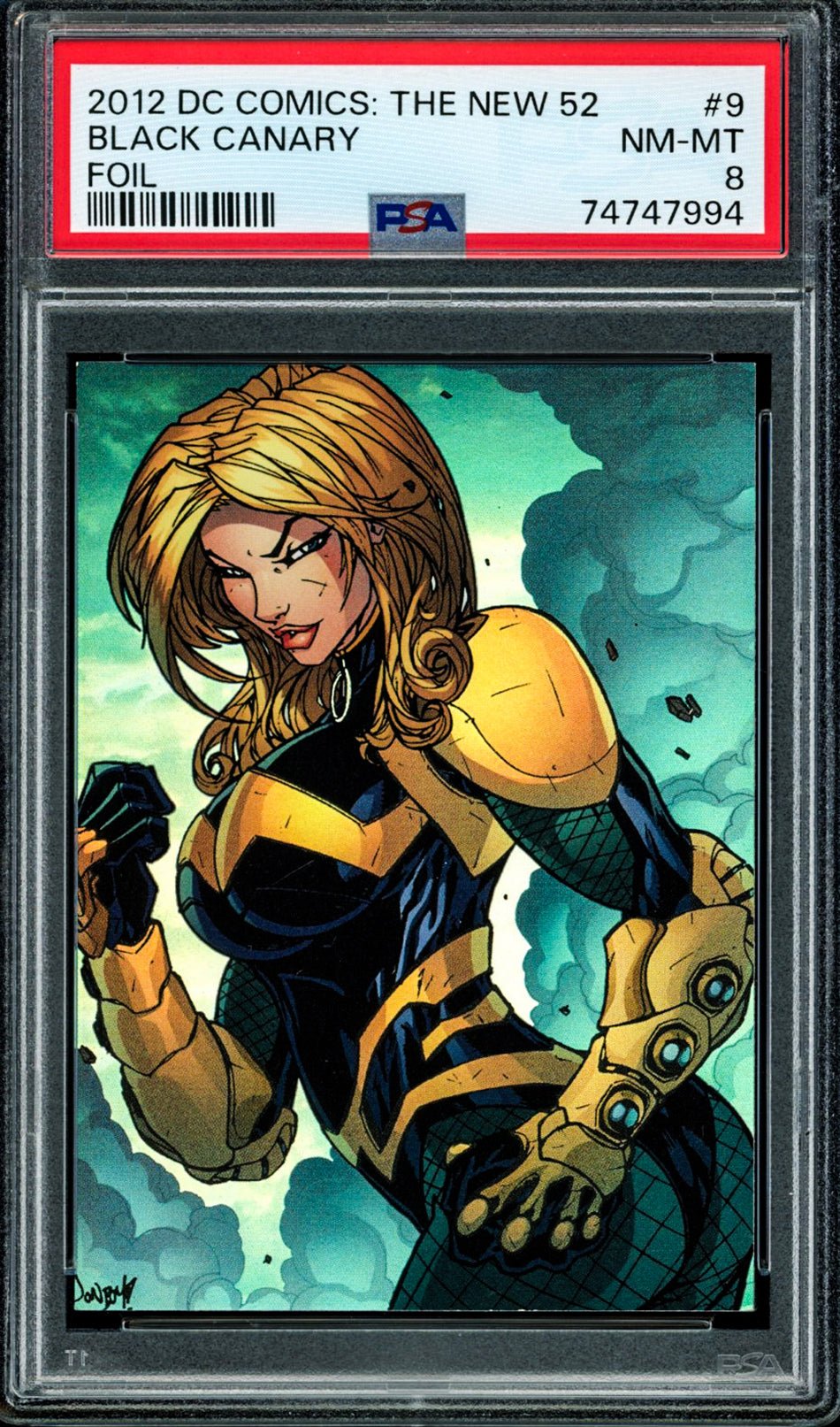 BLACK CANARY PSA 8 2012 DC Comics The New 52 Foil #9 DC Comics Graded Cards Parallel - Hobby Gems