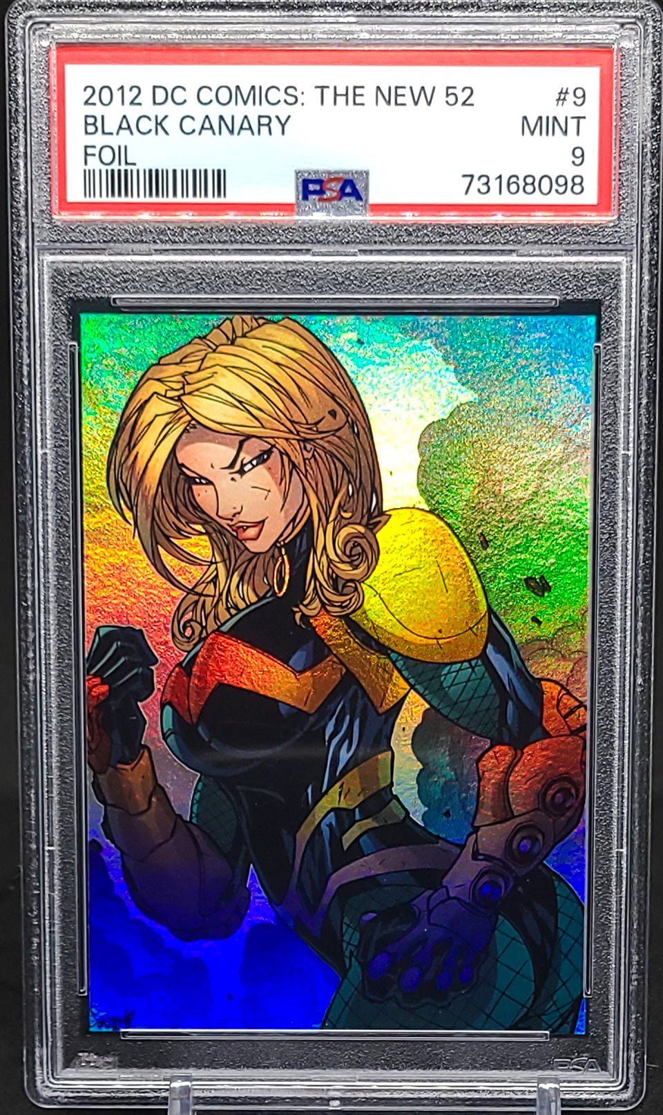 BLACK CANARY PSA 9 2012 DC Comics The New 52 Foil #9 DC Comics Graded Cards Parallel - Hobby Gems