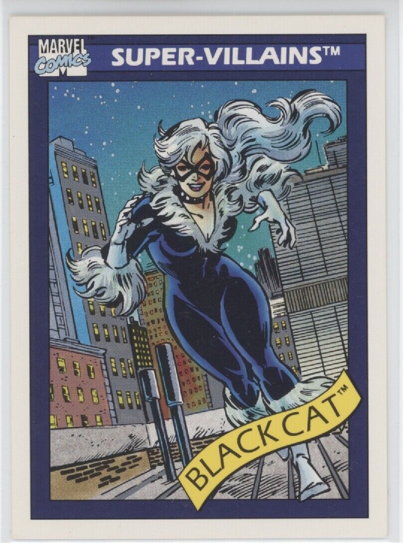 BLACK CAT 1990 Marvel Universe Series 1 Impel #72 Marvel Base - Hobby Gems