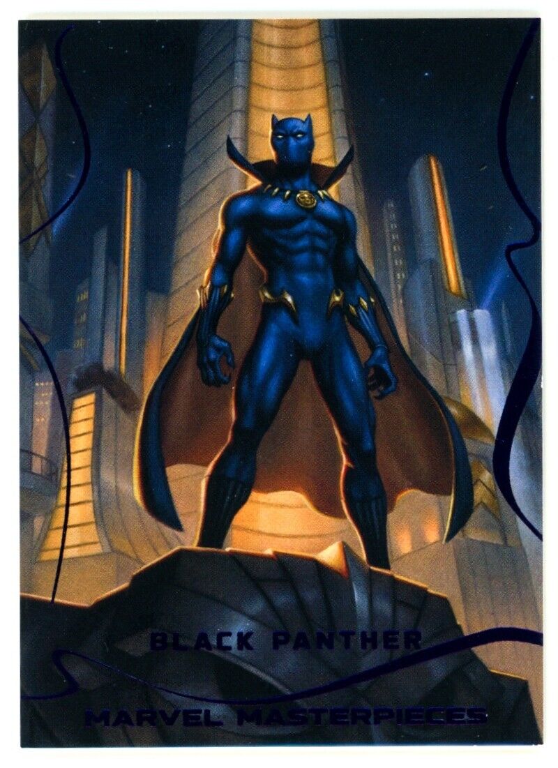 BLACK PANTHER 2022 UD Marvel Masterpieces Epic Purple Foil #72 182/199 Marvel Parallel Serial Numbered - Hobby Gems