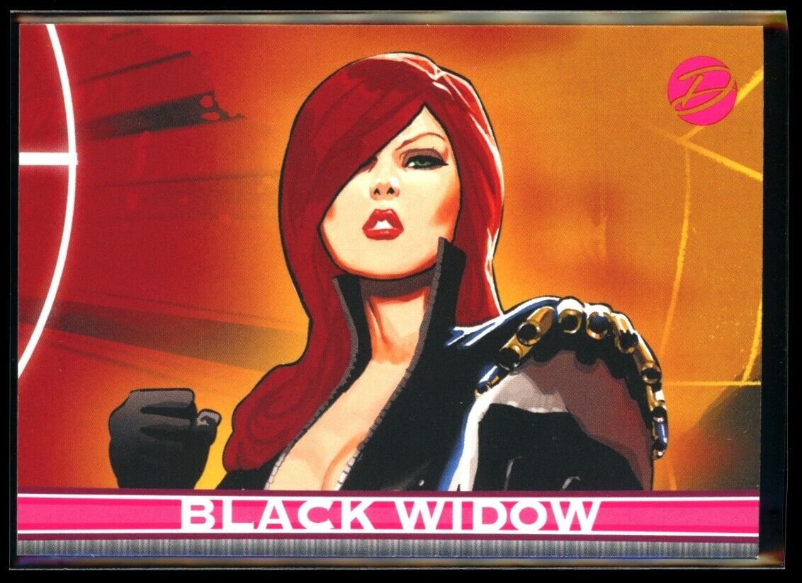 BLACK WIDOW 2011 Rittenhouse Marvel Dangerous Divas #14 *Quantity* Marvel Base - Hobby Gems