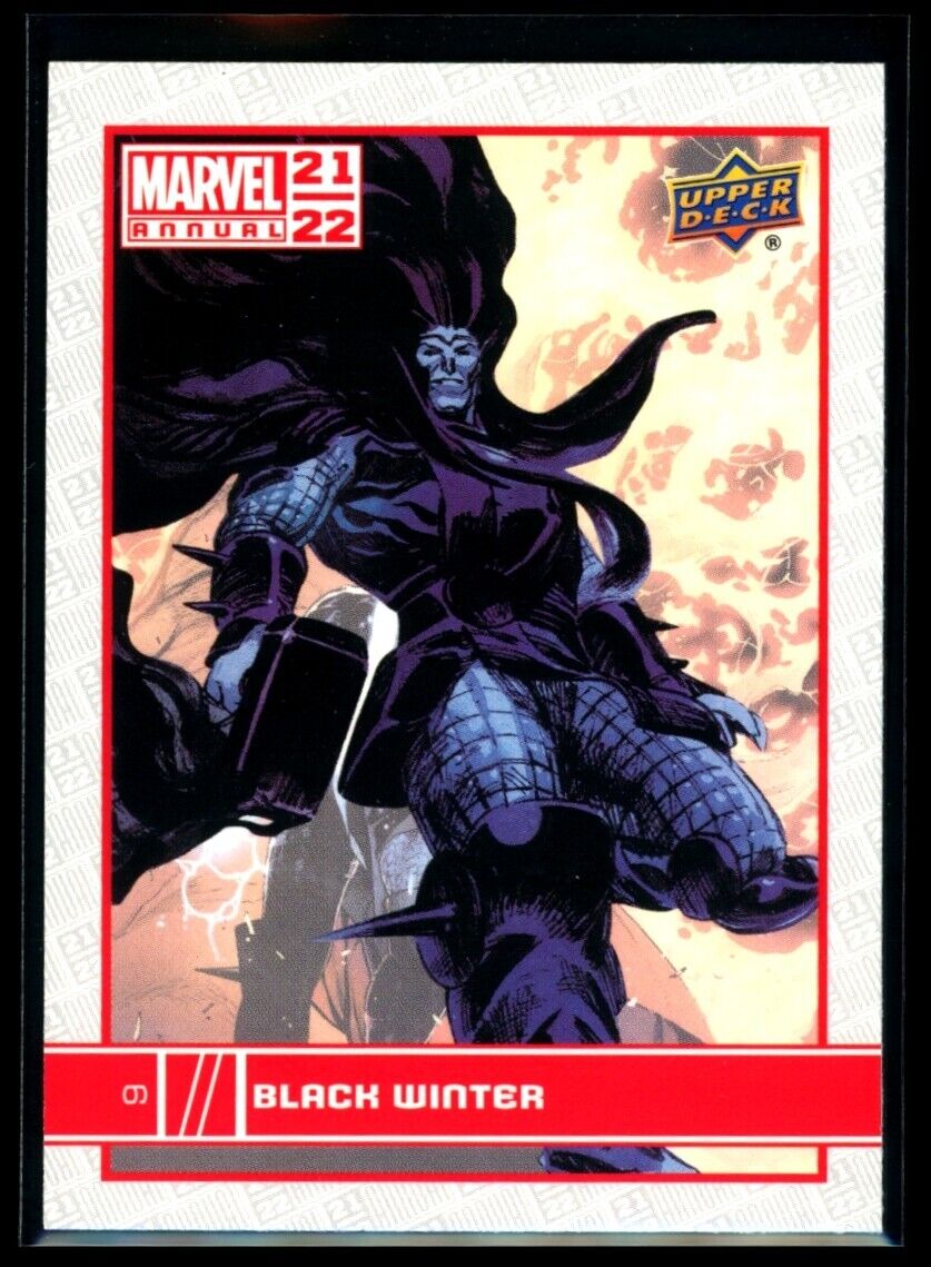 BLACK WINTER 2021-22 Upper Deck Marvel Annual #9 *Quantity* Marvel Base - Hobby Gems