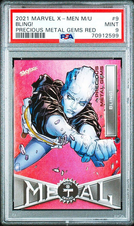 BLING! PSA 9 2020 Skybox Marvel X-Men Universe Precious Metal Gems Red #9 41/100 Marvel Graded Cards Parallel Serial Numbered - Hobby Gems