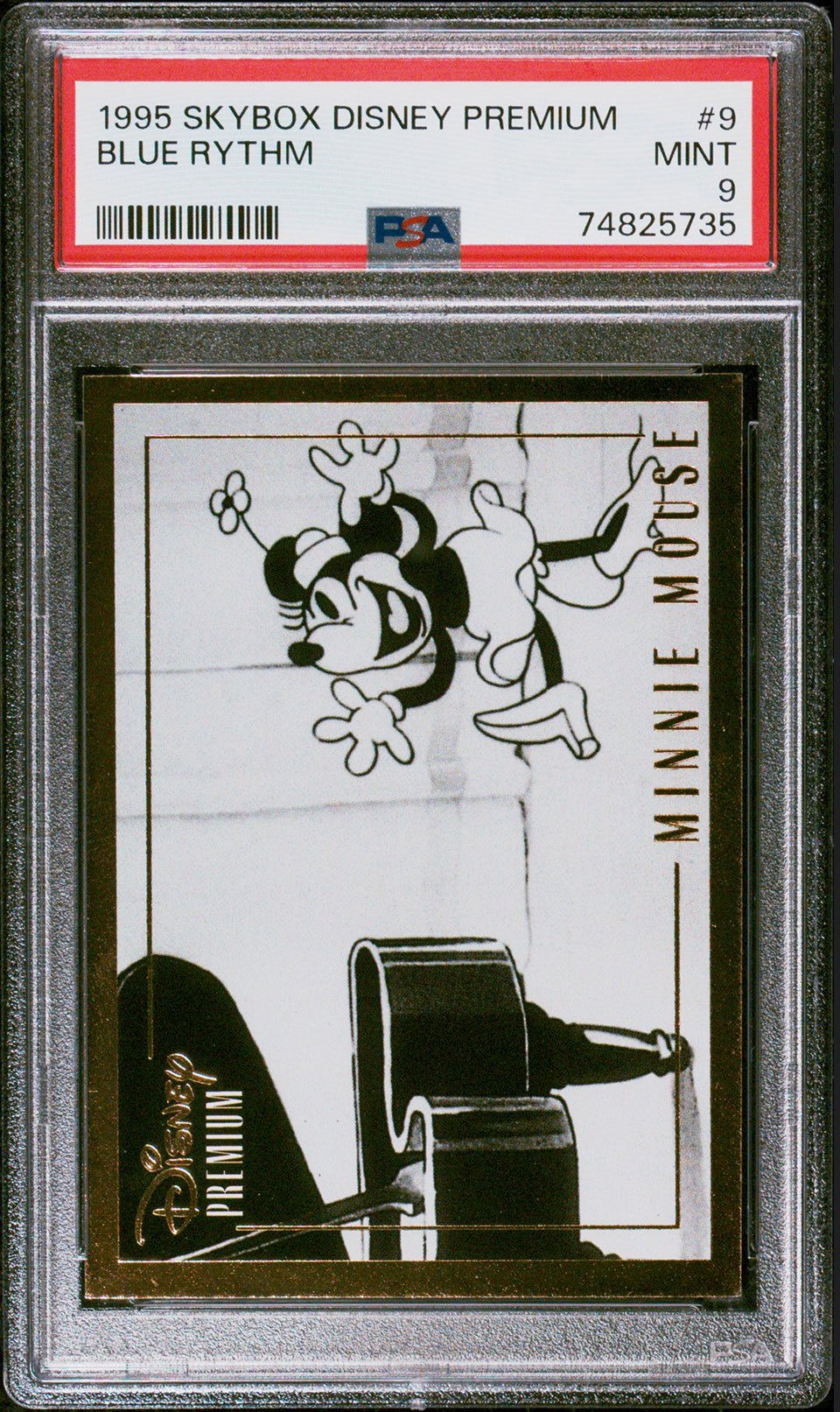 BLUE RHYTHM Minnie Mouse PSA 9 1995 Skybox Disney Premium #9 Disney Base Graded Cards - Hobby Gems