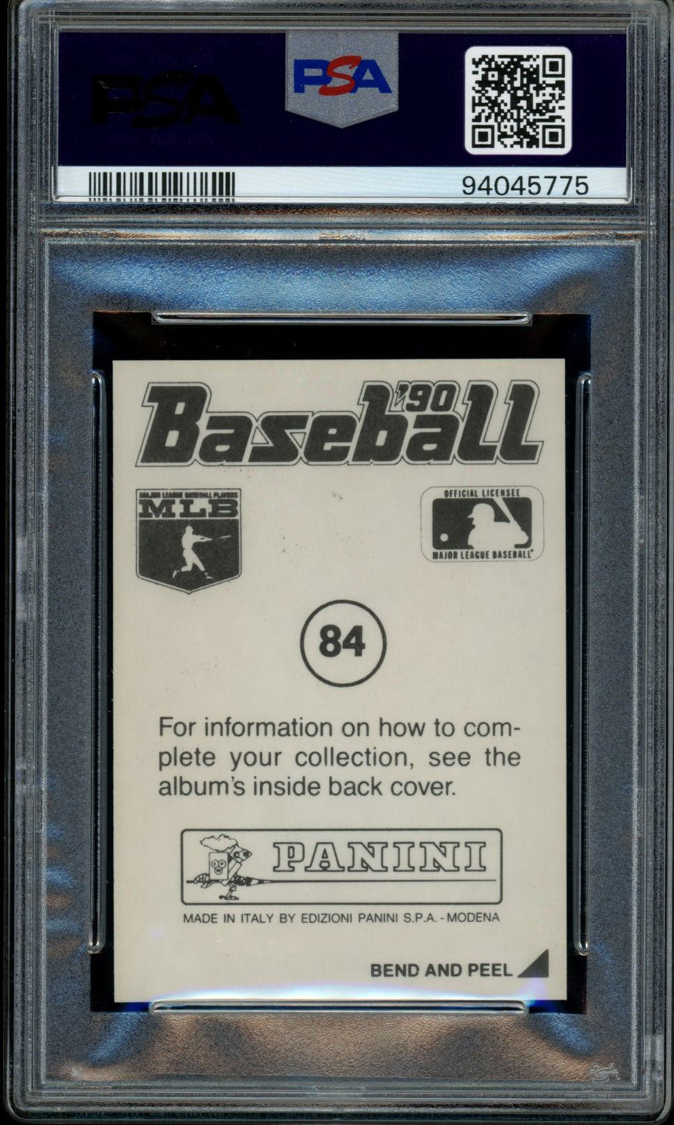 BO JACKSON PSA 10 1990 Panini Sticker #84 C3 Baseball Graded Cards Sticker - Hobby Gems