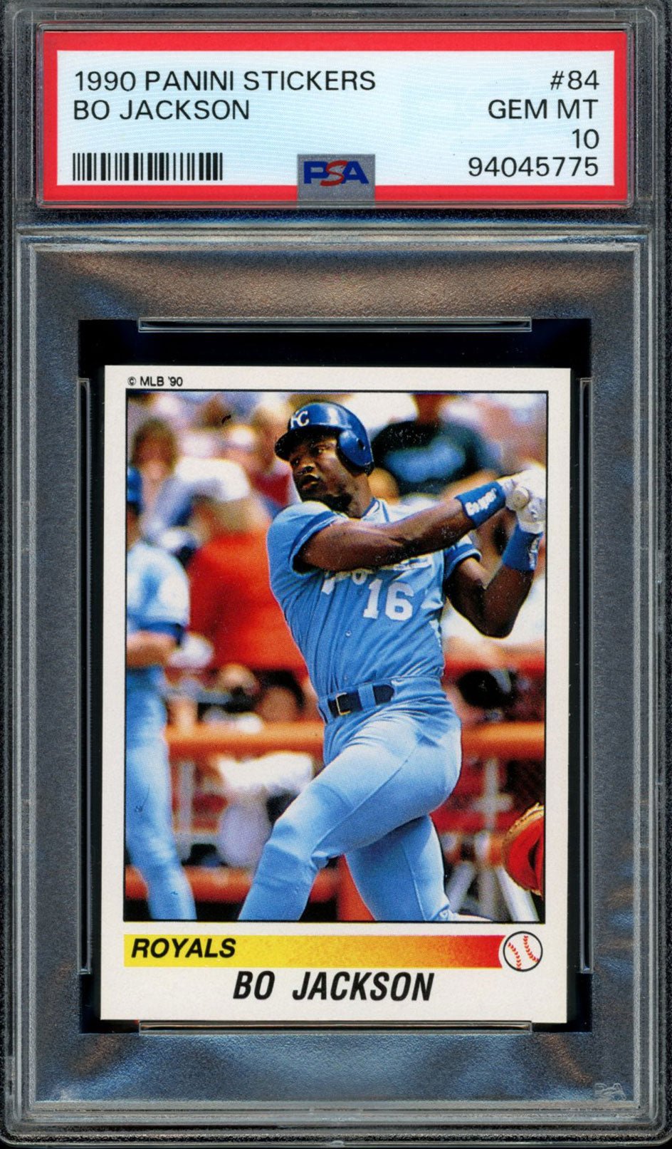 BO JACKSON PSA 10 1990 Panini Sticker #84 C3 Baseball Graded Cards Sticker - Hobby Gems