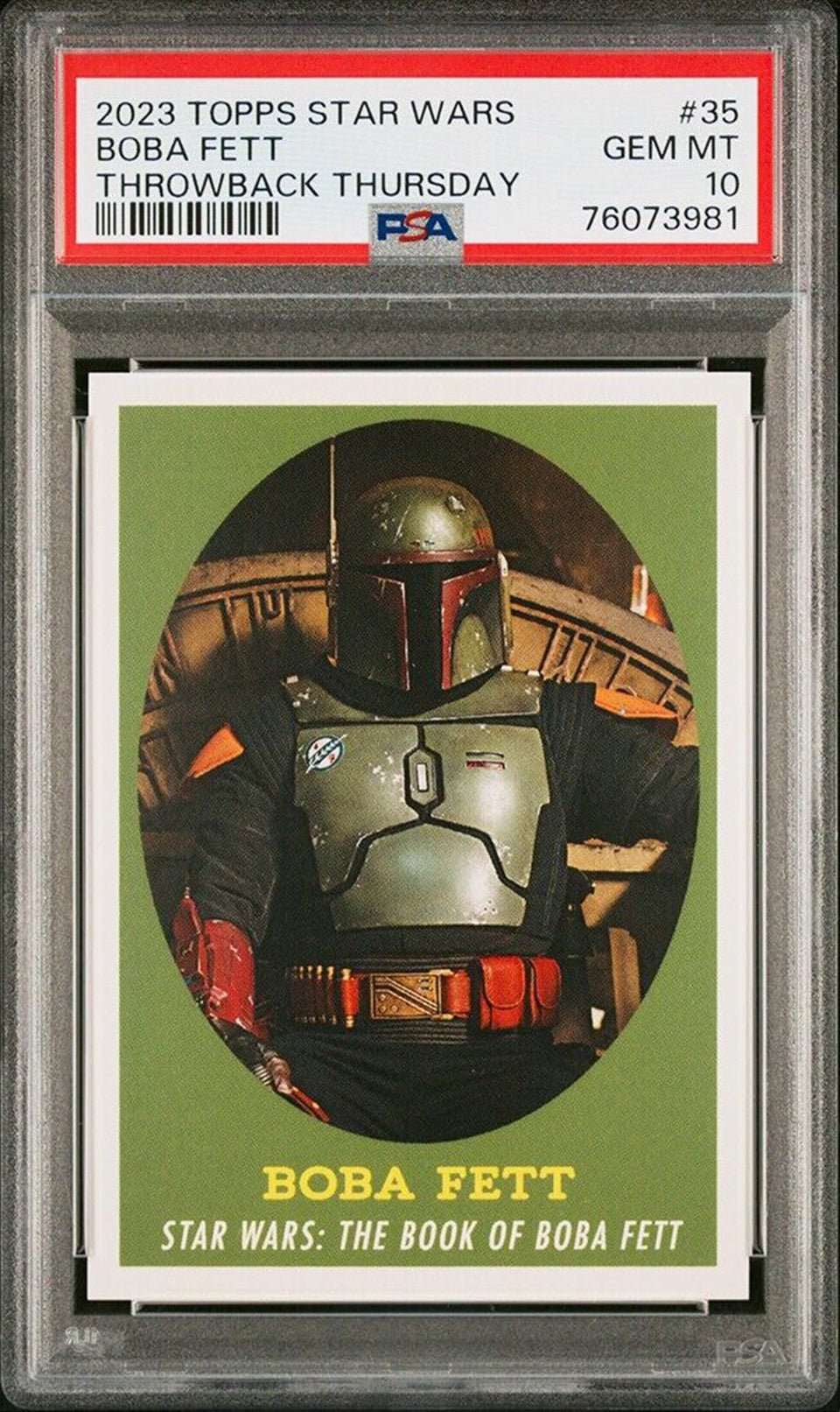 BOBA FETT PSA 10 2023 Throwback Thursday Star Wars TBT #35 C2 Star Wars Base Graded Cards - Hobby Gems