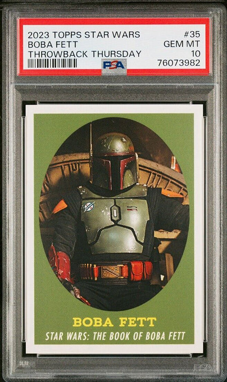 BOBA FETT PSA 10 2023 Throwback Thursday Star Wars TBT #35 C3 Star Wars Base Graded Cards - Hobby Gems