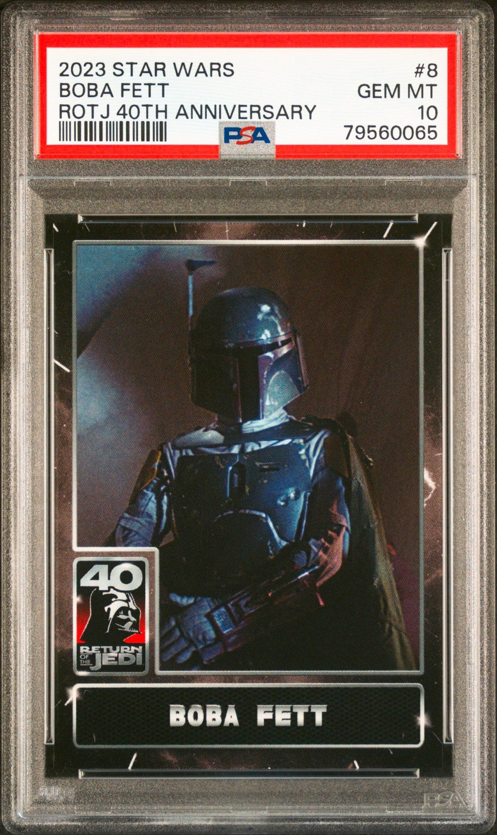 BOBA FETT PSA 10 2023 Topps Star Wars Return of the Jedi 40th Anniversary #8 C2 Star Wars Base Graded Cards Short Print - Hobby Gems