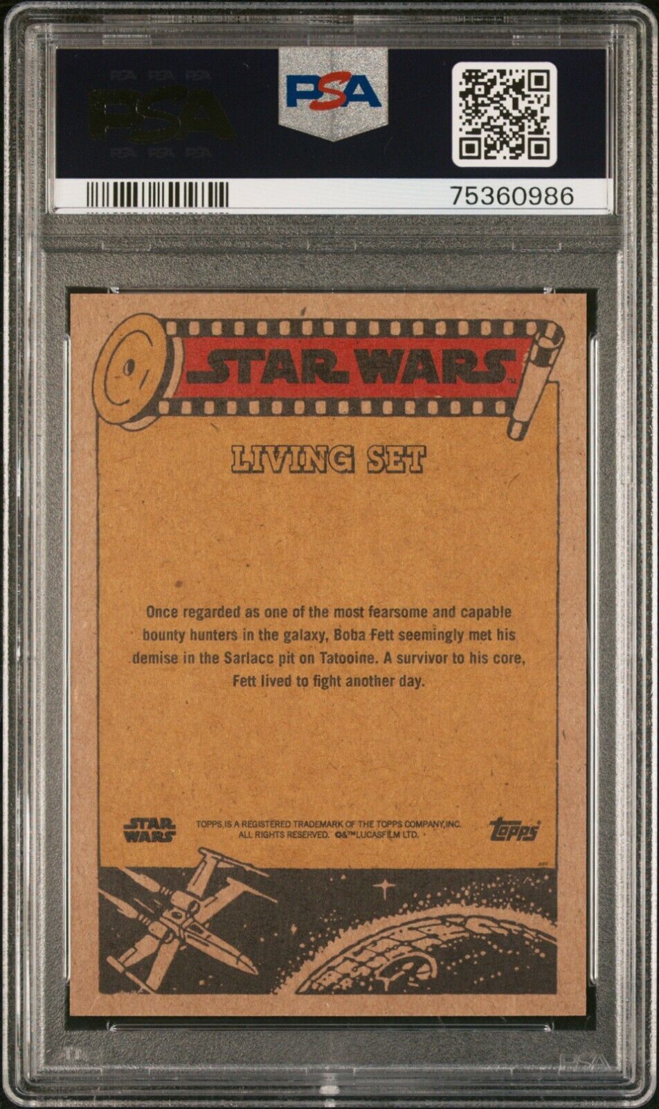 BOBA FETT PSA 9 2021 Topps Star Wars Living #234 Star Wars Base Graded Cards Short Print - Hobby Gems