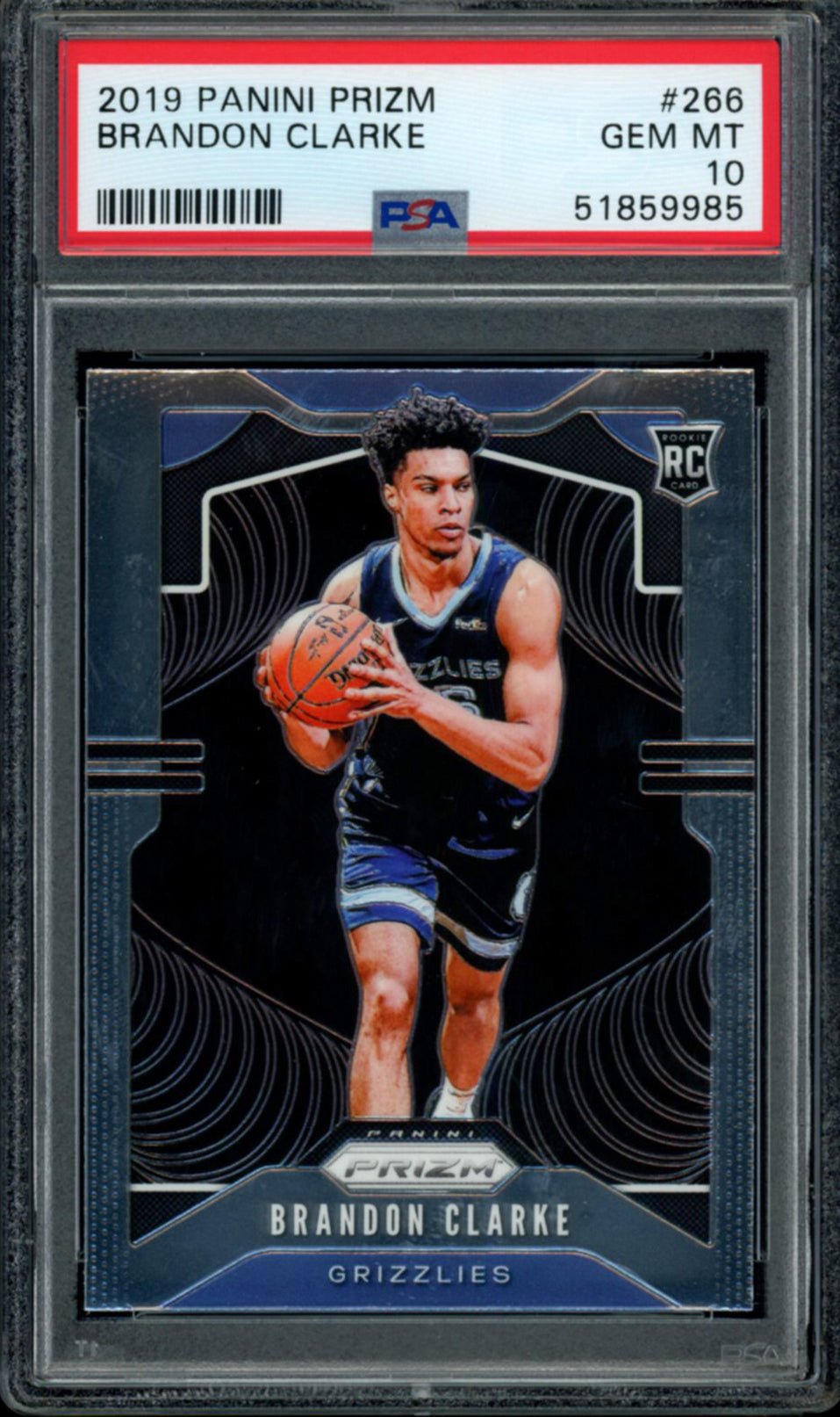 BRANDON CLARKE PSA 10 2019-20 Panini Prizm RC #266 Basketball Base Graded Cards RC - Hobby Gems