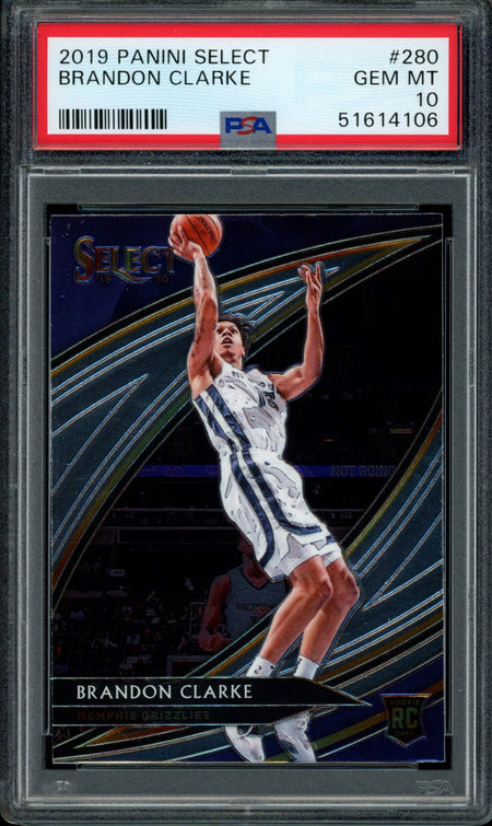 BRANDON CLARKE PSA 10 2019-20 Panini Select RC Courtside #280 Basketball Base - Hobby Gems