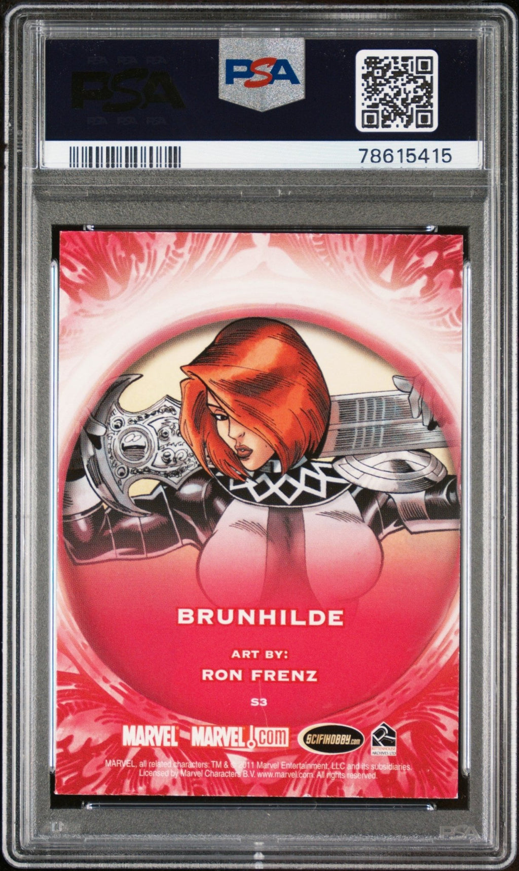 BRUNHILDE PSA 8 2011 Marvel Dangerous Divas Sultry Seductresses #S3 Marvel Graded Cards Insert - Hobby Gems