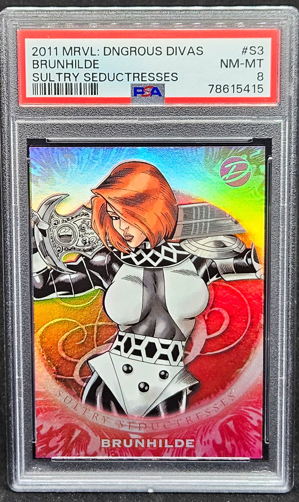 BRUNHILDE PSA 8 2011 Marvel Dangerous Divas Sultry Seductresses #S3 Marvel Graded Cards Insert - Hobby Gems