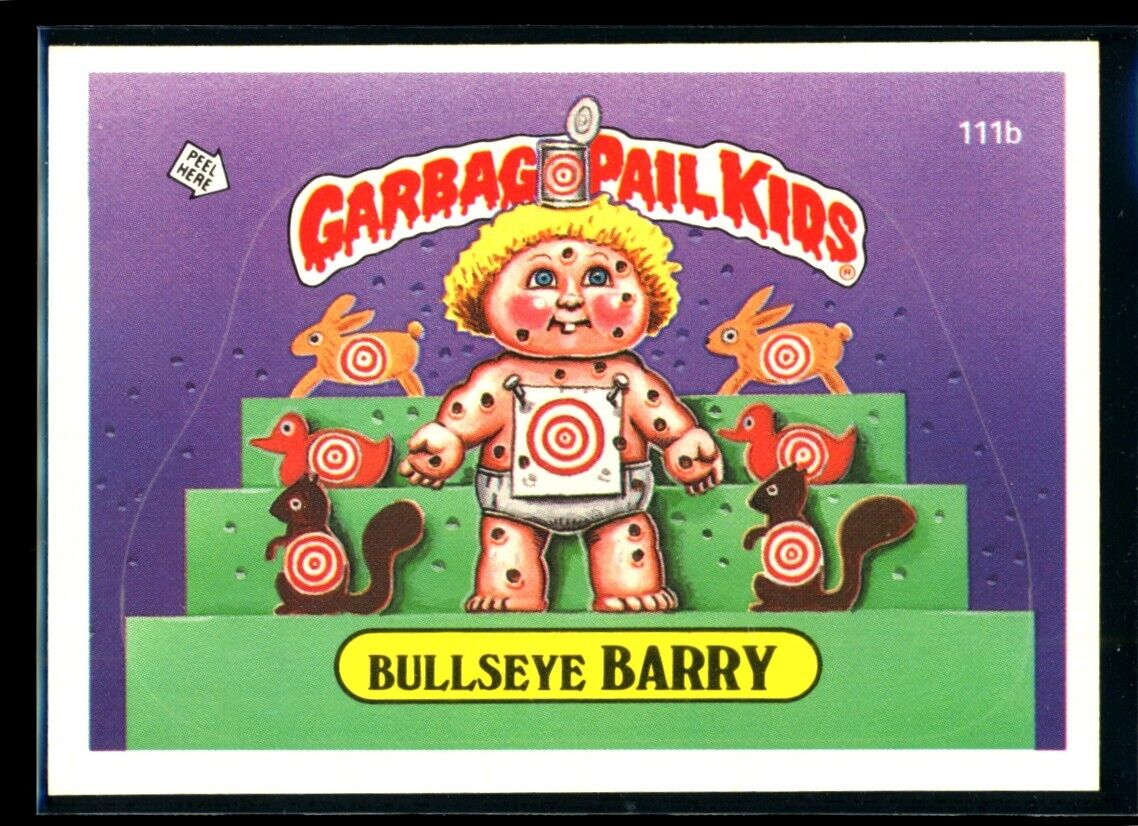 BULLSYEYE BARRY 1986 Garbage Pail Kids Series 3 #111b NM C2 Garbage Pail Kids Base - Hobby Gems