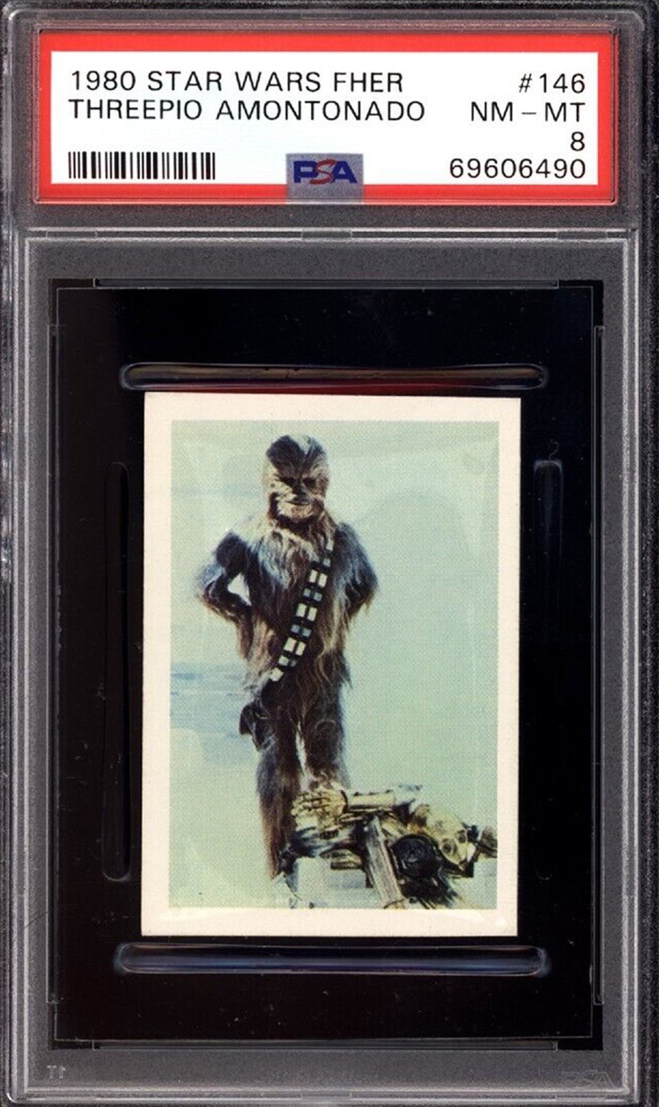 C-3PO CHEWBACCA PSA 8 1980 Star Wars Fher Threepio Amontonado #146 Star Wars Base Graded Cards - Hobby Gems