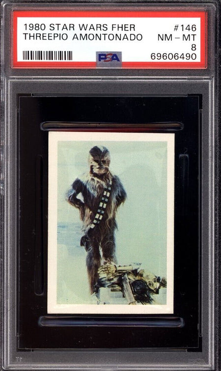 C-3PO CHEWBACCA PSA 8 1980 Star Wars Fher Threepio Amontonado #146 Star Wars Base Graded Cards - Hobby Gems