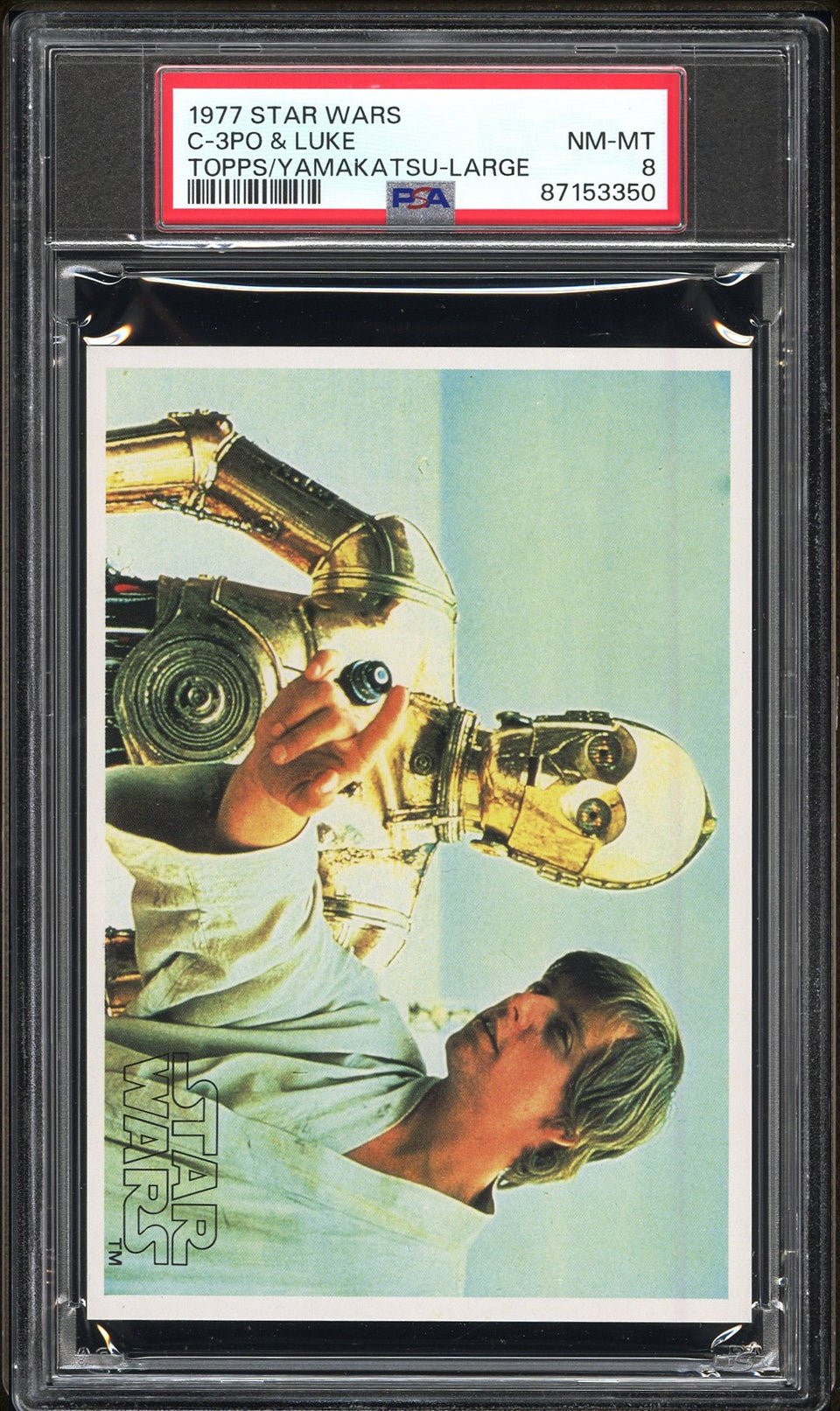 C - 3PO LUKE SKYWALKER PSA 8 1977 Topps Yamakatsu Star Wars Large C1 Star Wars Base - Hobby Gems