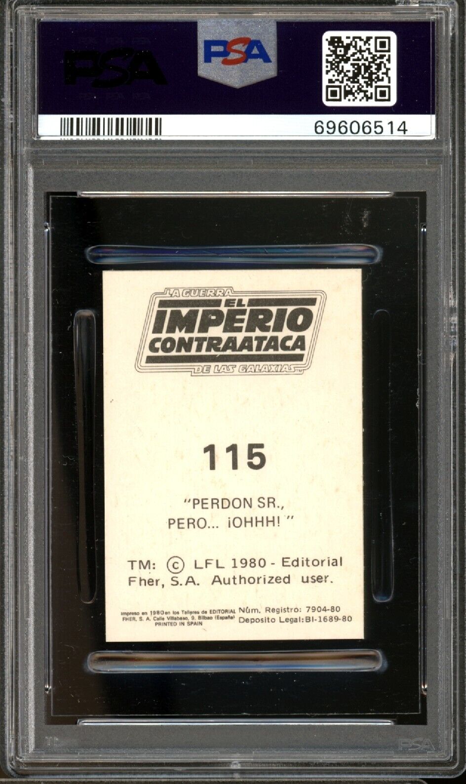 C-3PO PSA 4 1980 Star Wars Fher 