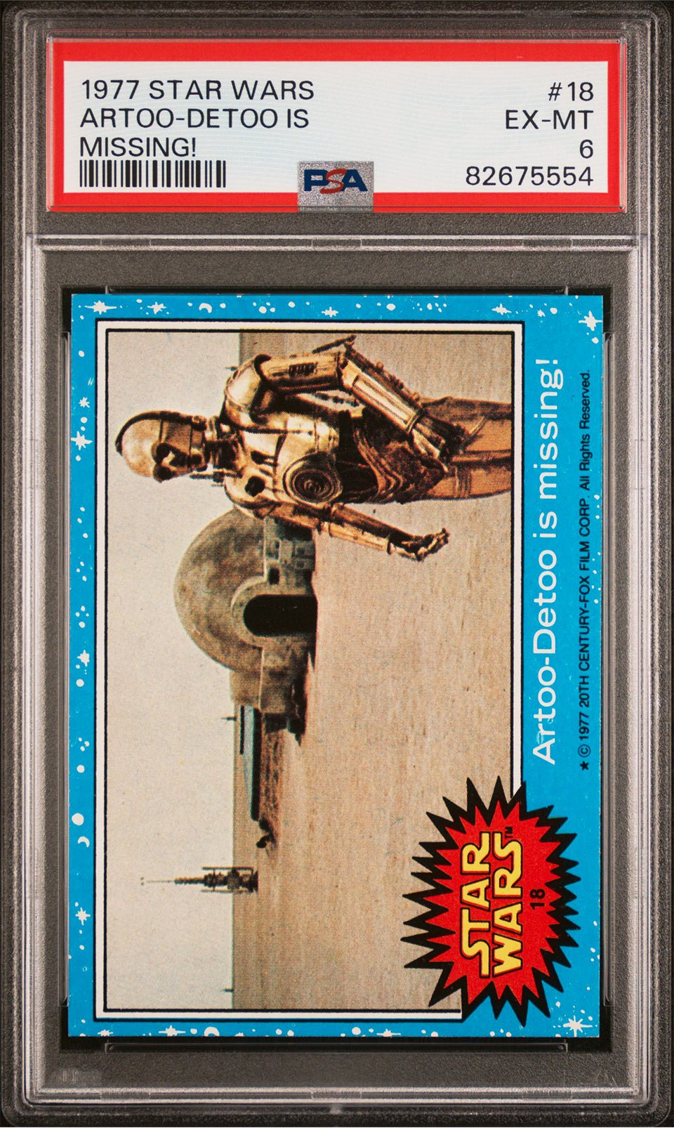 C-3PO PSA 6 1977 Star Wars Artoo-Detoo is Missing! #18 Star Wars Base Graded Cards - Hobby Gems