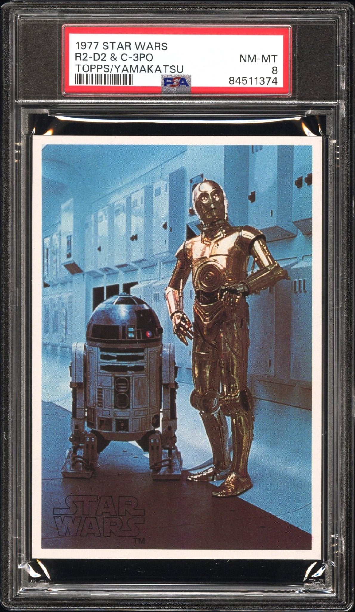 C-3PO R2-D2 PSA 8 1977 Star Wars Topps Yamakatsu Large Star Wars Base Graded Cards - Hobby Gems