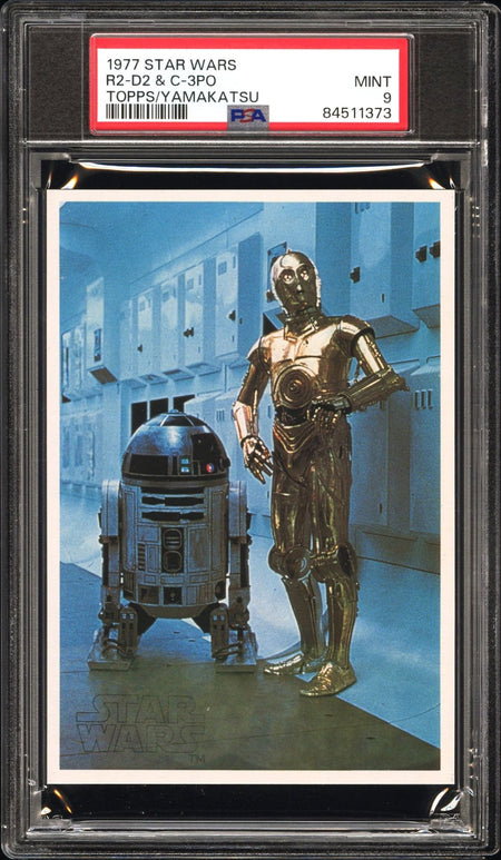 C-3PO R2-D2 PSA 9 1977 Star Wars Topps Yamakatsu Large C3 Star Wars Base Graded Cards - Hobby Gems