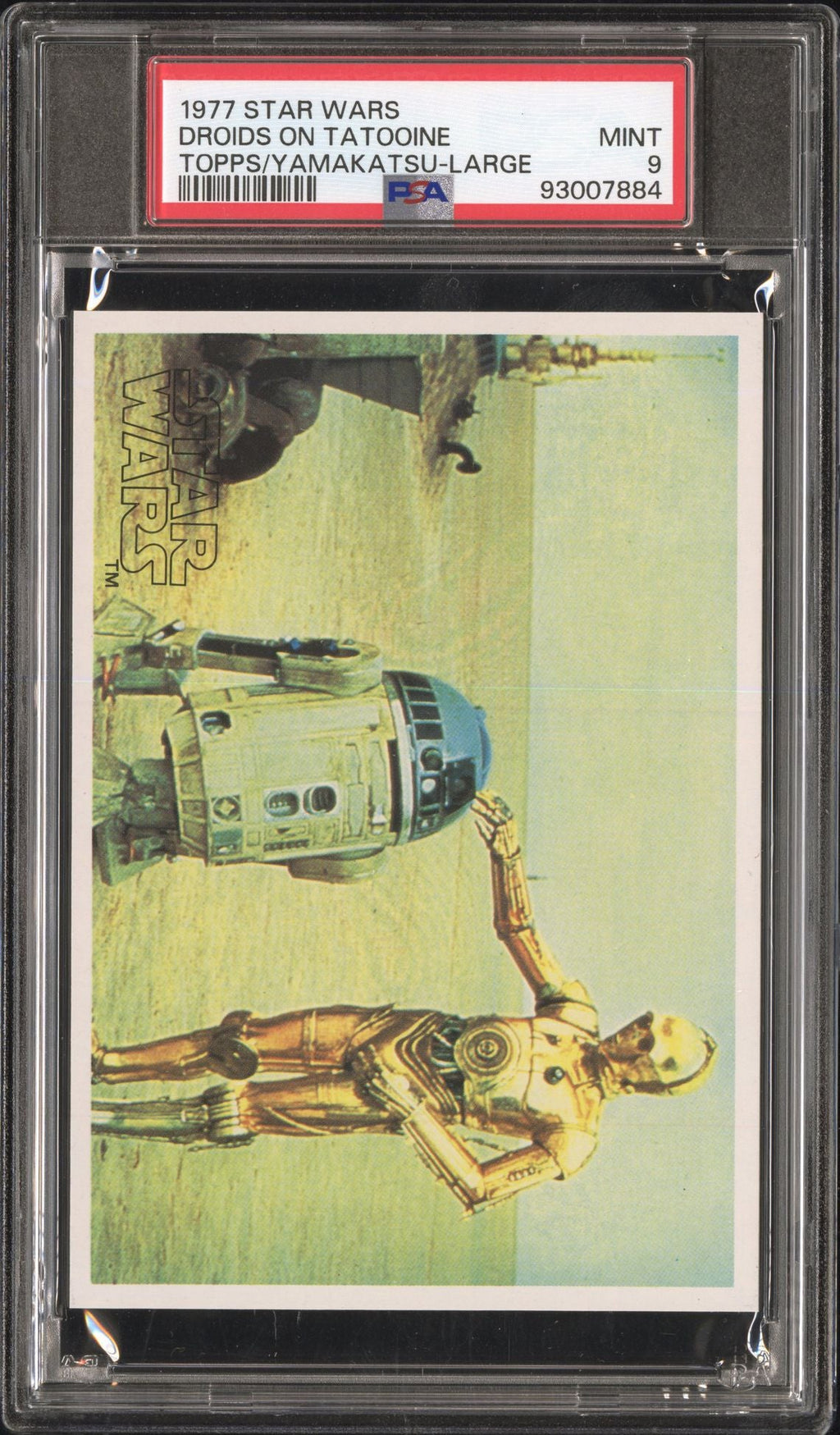 C - 3PO R2 - D2 PSA 9 1977 Star Wars Topps Yamakatsu Large Droids on Tatooine C2 Star Wars Base Graded Cards - Hobby Gems