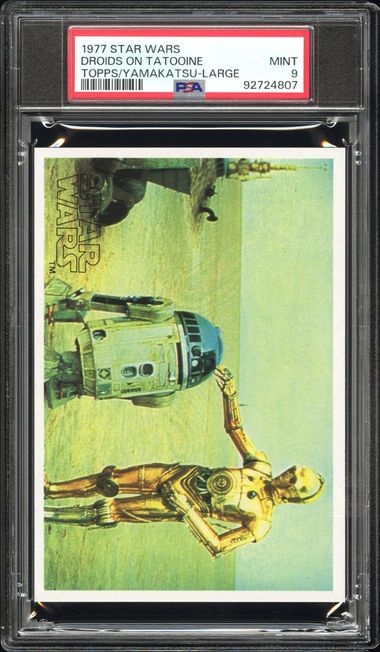 C - 3PO R2 - D2 PSA 9 1977 Star Wars Topps Yamakatsu Large Droids on Tatooine C3 Star Wars Base Graded Cards - Hobby Gems