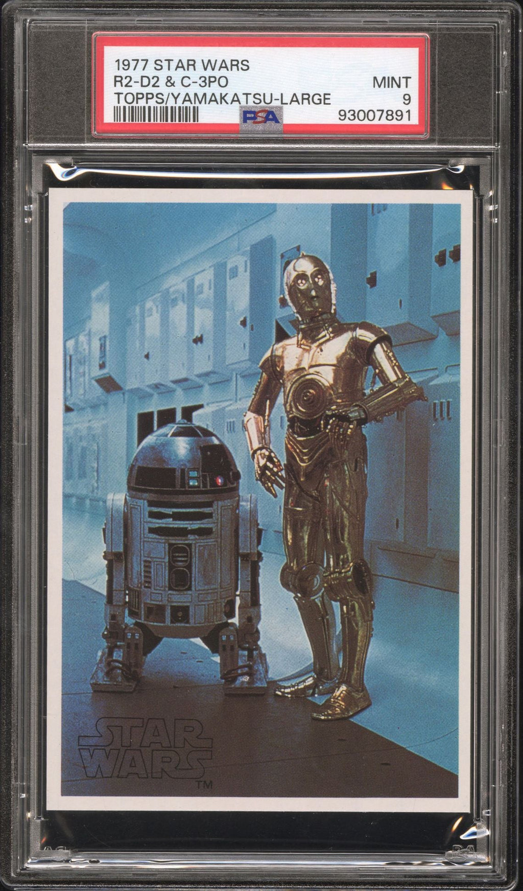 C - 3PO R2 - D2 PSA 9 1977 Topps Yamakatsu Star Wars Large C5 Star Wars Base Graded Cards - Hobby Gems