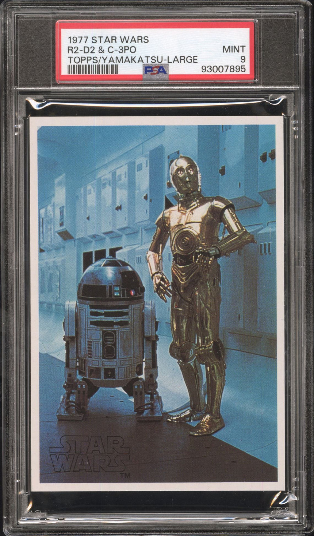 C - 3PO R2 - D2 PSA 9 1977 Topps Yamakatsu Star Wars Large C6 Star Wars Base Graded Cards - Hobby Gems