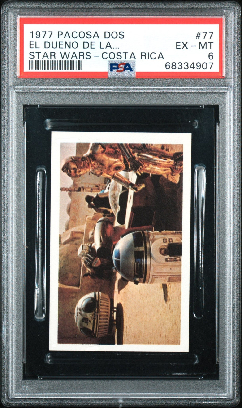 C3PO R2-D2 PSA 6 1977 Star Wars Pacosa Dos International Costa Rica Sticker #77 Star Wars Graded Cards Sticker - Hobby Gems