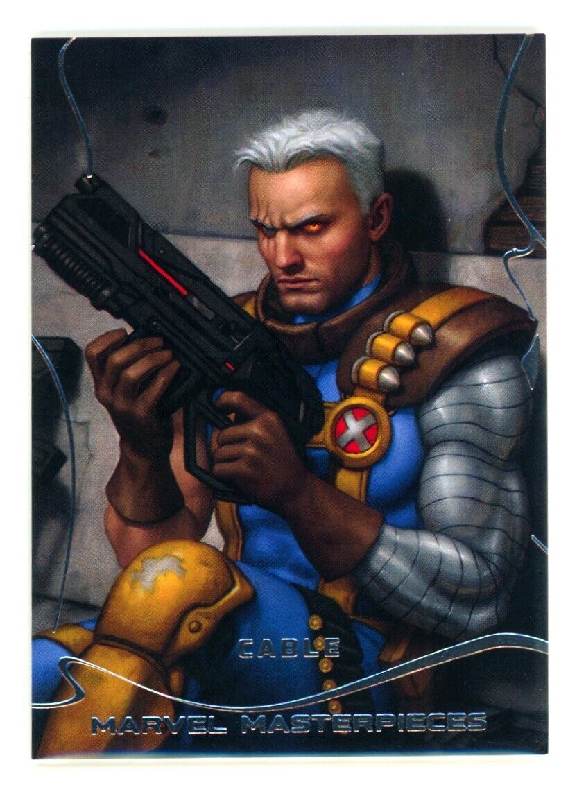 CABLE 2022 UD Marvel Masterpieces Base Level 2 #44 915/1499 Marvel Parallel Serial Numbered - Hobby Gems
