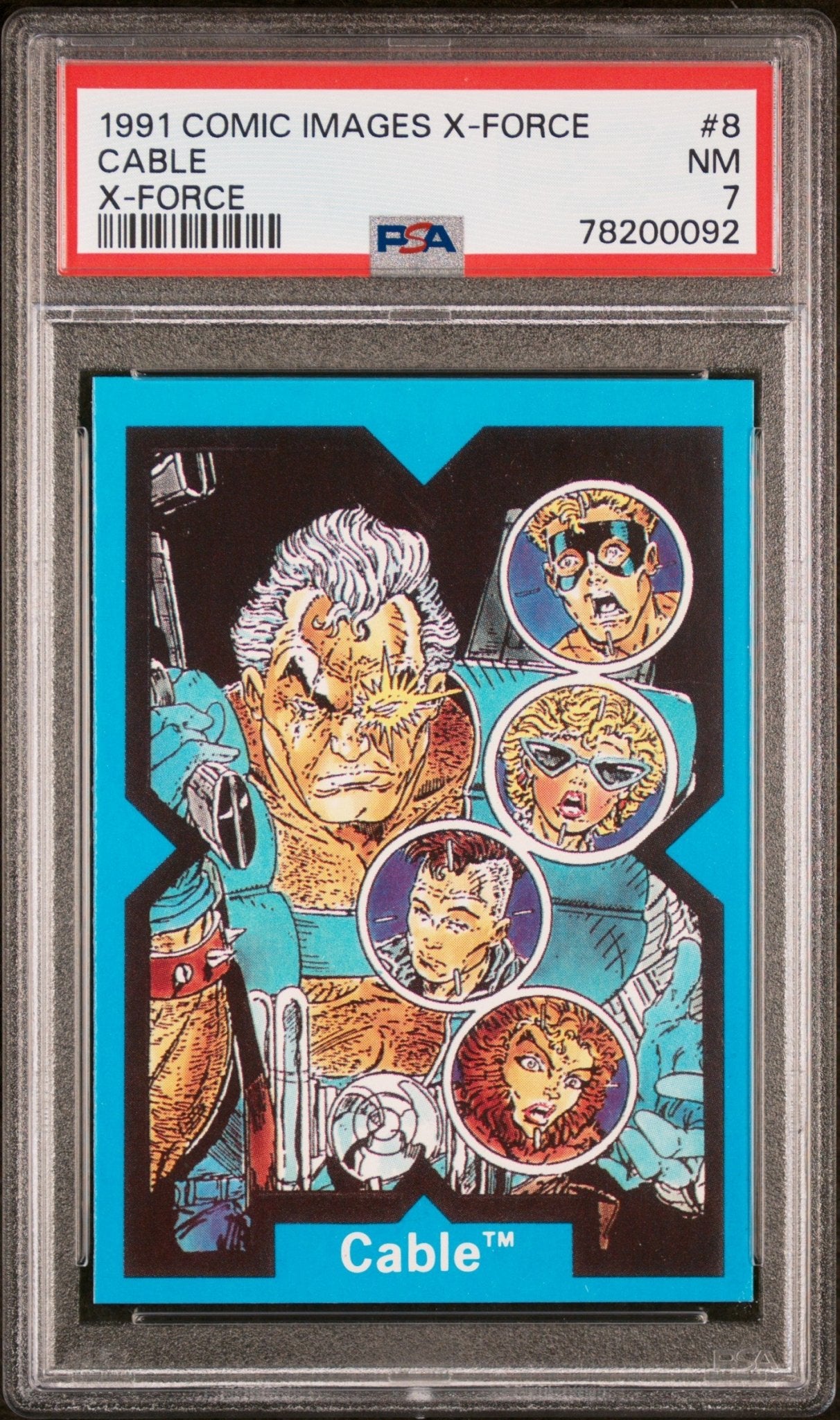 CABLE PSA 7 1991 Comic Images Marvel X-Force #8 Marvel Base Graded Cards - Hobby Gems