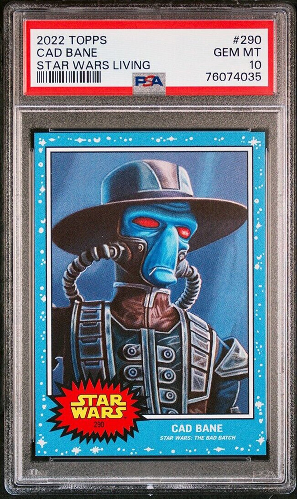 CAD BANE PSA 10 2022 Star Wars Topps Living #290 C2 Star Wars Base Graded Cards Short Print - Hobby Gems