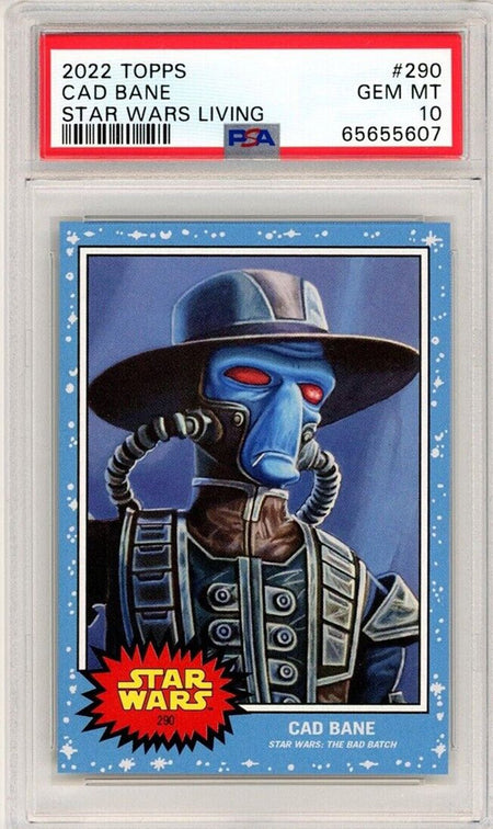 CAD BANE PSA 10 2022 Topps Star Wars Living #290 C3 Star Wars Base Graded Cards Short Print - Hobby Gems