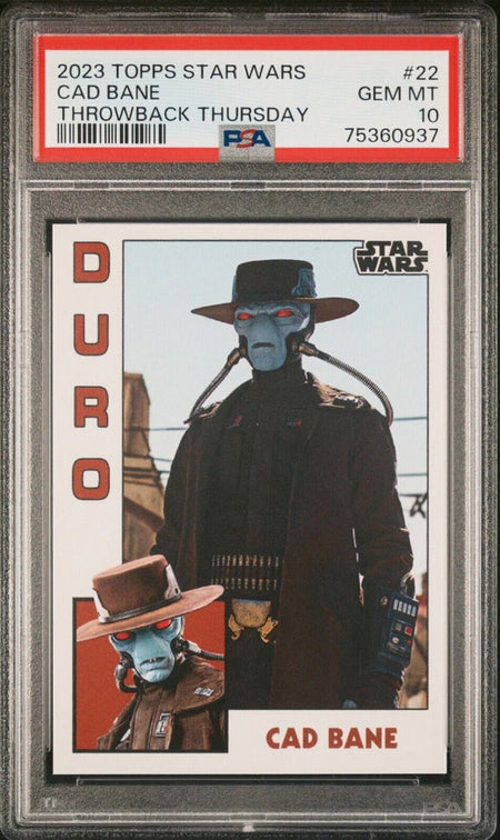 CAD BANE PSA 10 2023 Topps Star Wars Throwback Thursday TBT #22 C1 Star Wars Base Graded Cards - Hobby Gems