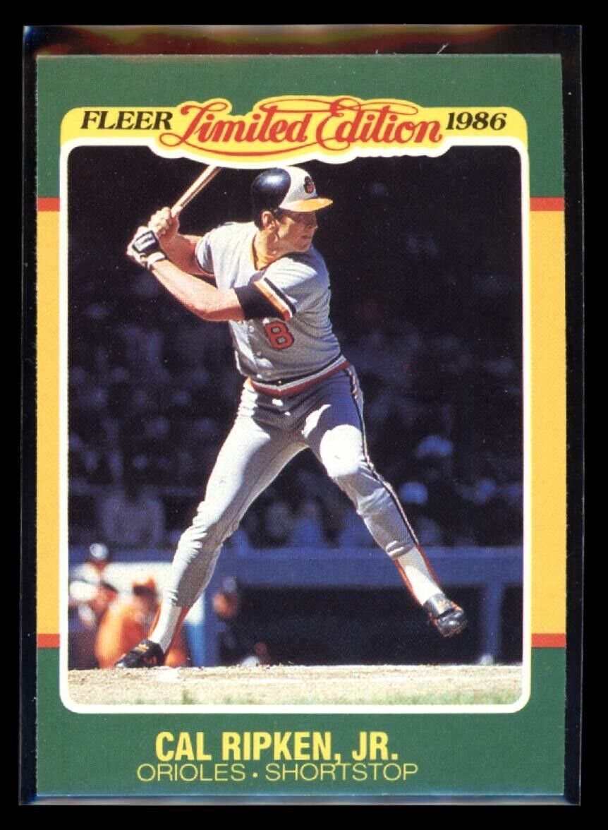 CAL RIPKEN JR 1986 Fleer Limited Edition #36 Baseball Base - Hobby Gems