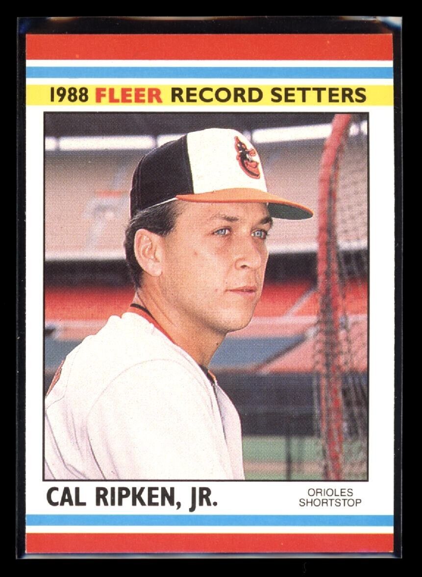 CAL RIPKEN JR 1988 Fleer Record Setters #33 Baseball Base - Hobby Gems