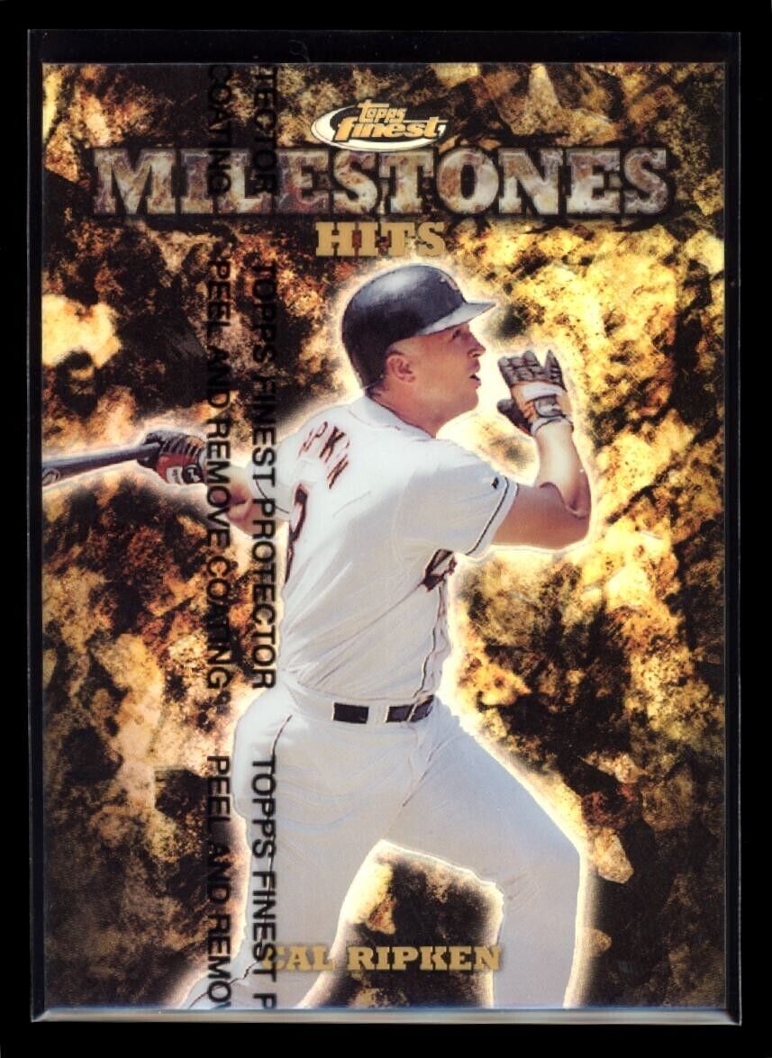 CAL RIPKEN JR 1999 Topps Finest Milestones Refractor #M2 1651/3000 Baseball Insert Serial Numbered - Hobby Gems