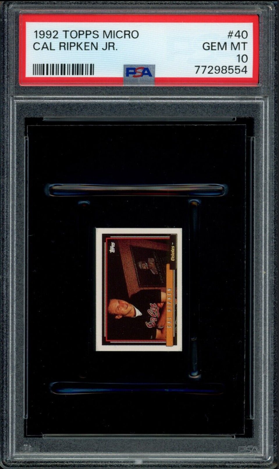 CAL RIPKEN JR PSA 10 1992 Topps Micro #40 Baseball Base Graded Cards - Hobby Gems