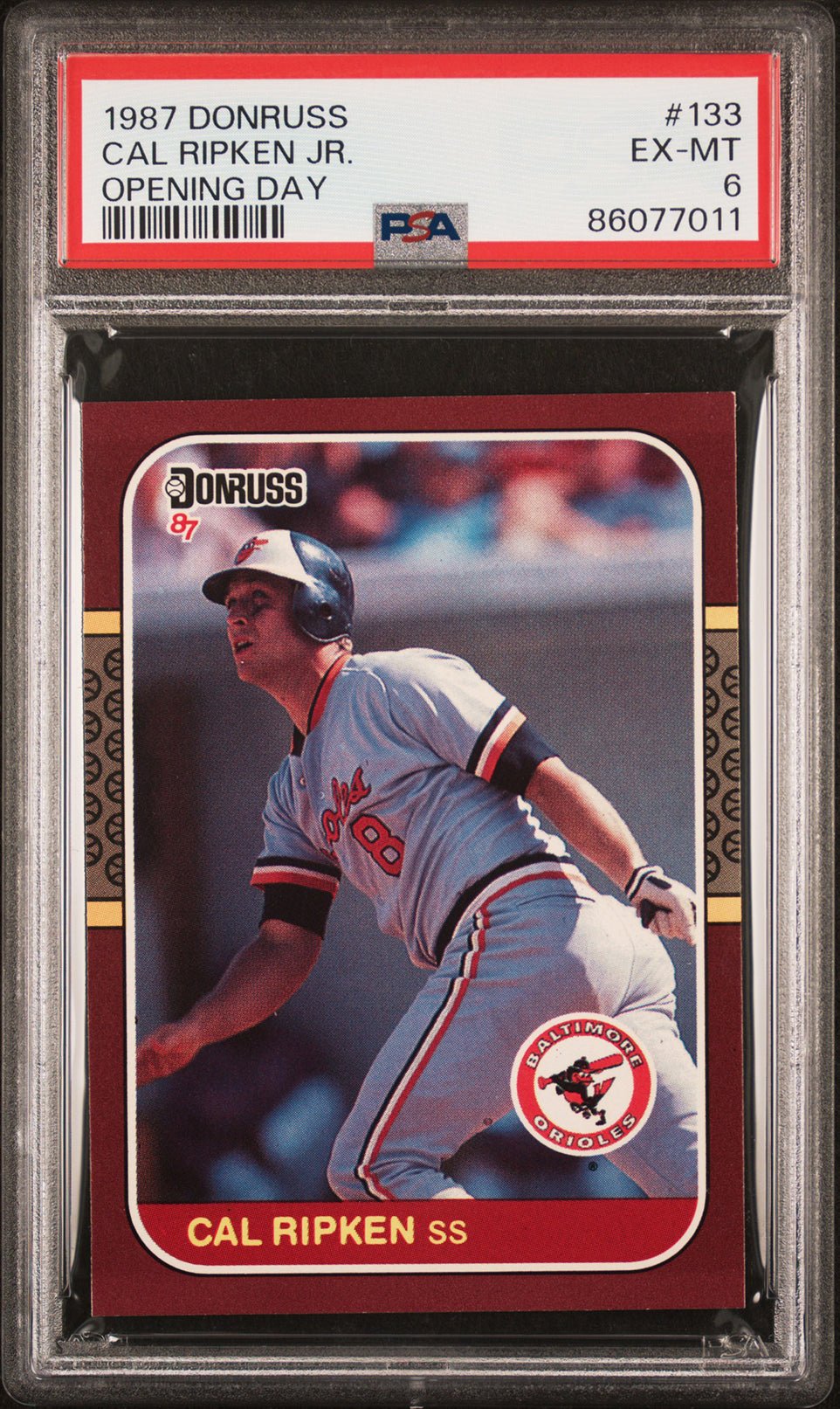 CAL RIPKEN JR PSA 6 1987 Donruss Opening Day #133 Baseball Base Graded Cards - Hobby Gems