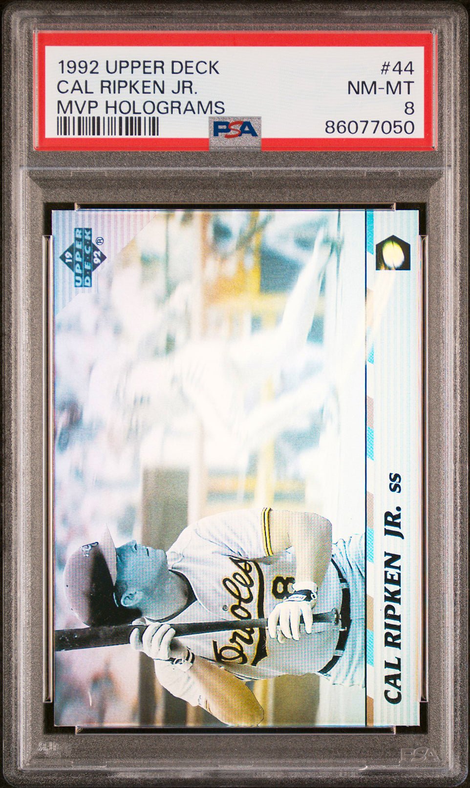 CAL RIPKEN JR PSA 8 1992 Upper Deck MVP Hologram #44 Baseball Base Graded Cards - Hobby Gems