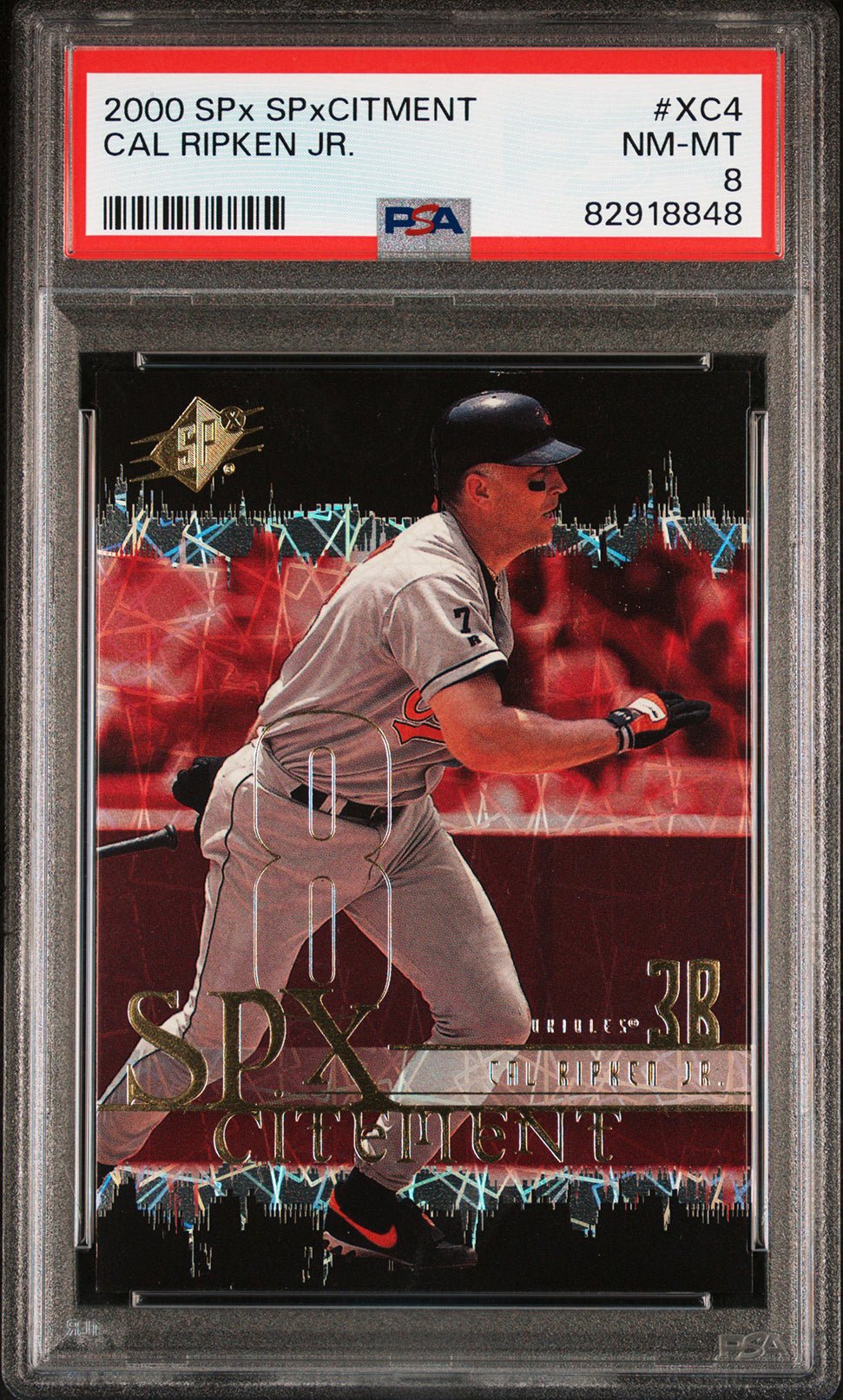 CAL RIPKEN JR PSA 8 2000 SPx SPxcitment #XC4 Baseball Graded Cards Insert - Hobby Gems
