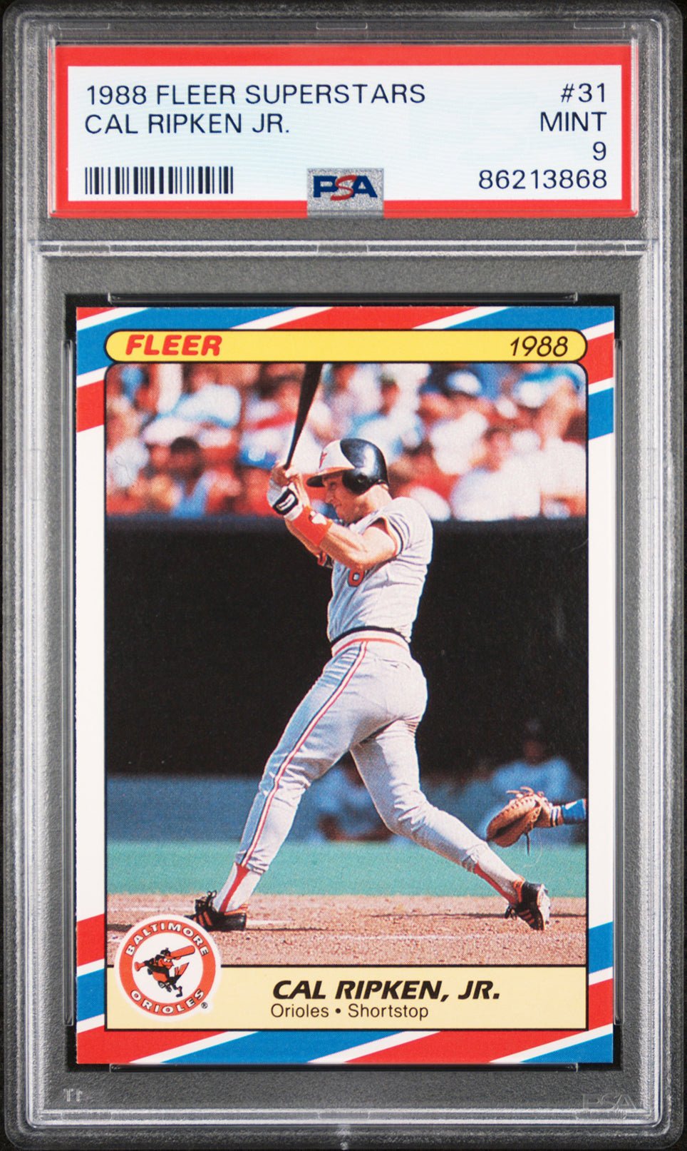 CAL RIPKEN JR PSA 9 1988 Fleer Superstars #35 Baseball Graded Cards Insert - Hobby Gems