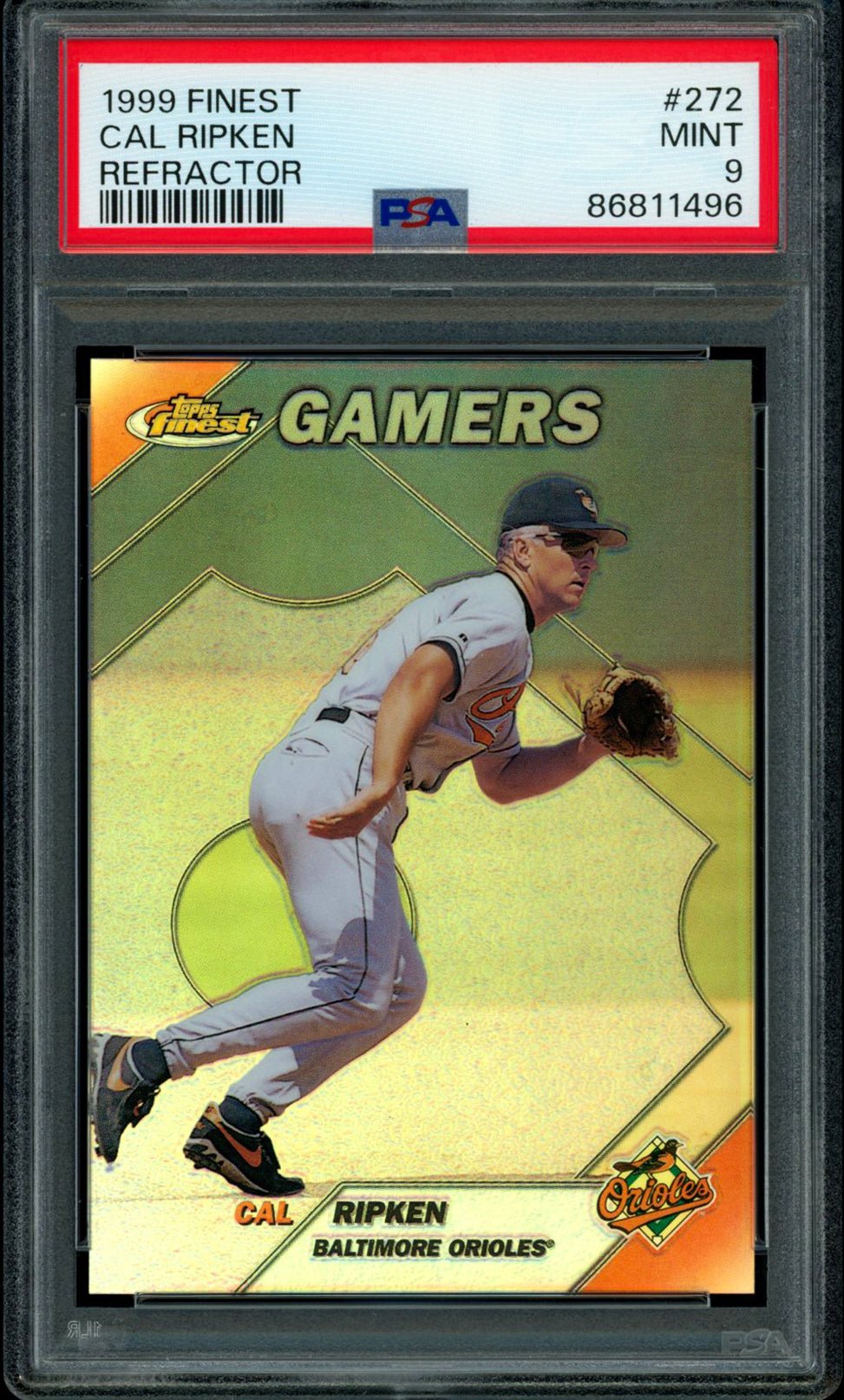 CAL RIPKEN JR PSA 9 1999 Finest Gamers SP Refractor #272 Baseball Graded Cards Parallel Short Print - Hobby Gems